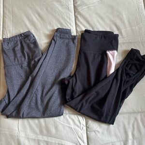Gray and Black Leggings